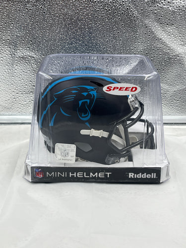 Carolina Panthers NFL Riddell Speed Black Alternate Mini Helmet - Casey's Sports Store