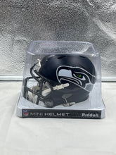 Load image into Gallery viewer, Seattle Seahawks NFL Riddell Speed Blue Mini Helmet - Casey&#39;s Sports Store
