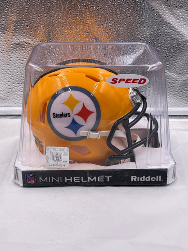 Pittsburgh Steelers Throwback NFL Riddell Speed Yellow Mini Helmet - Casey's Sports Store