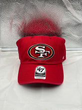 Load image into Gallery viewer, San Francisco 49ers NFL &#39;47 Brand Red Clean Up Adjustable Hat - Casey&#39;s Sports Store
