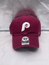 Load image into Gallery viewer, Philadelphia Phillies MLB &#39;47 Brand Throwback Red Clean Up Adjustable Hat - Casey&#39;s Sports Store
