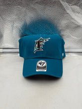 Load image into Gallery viewer, Miami Marlins MLB &#39;47 Brand Throwback Teal Clean Up Adjustable Strapback Hat
