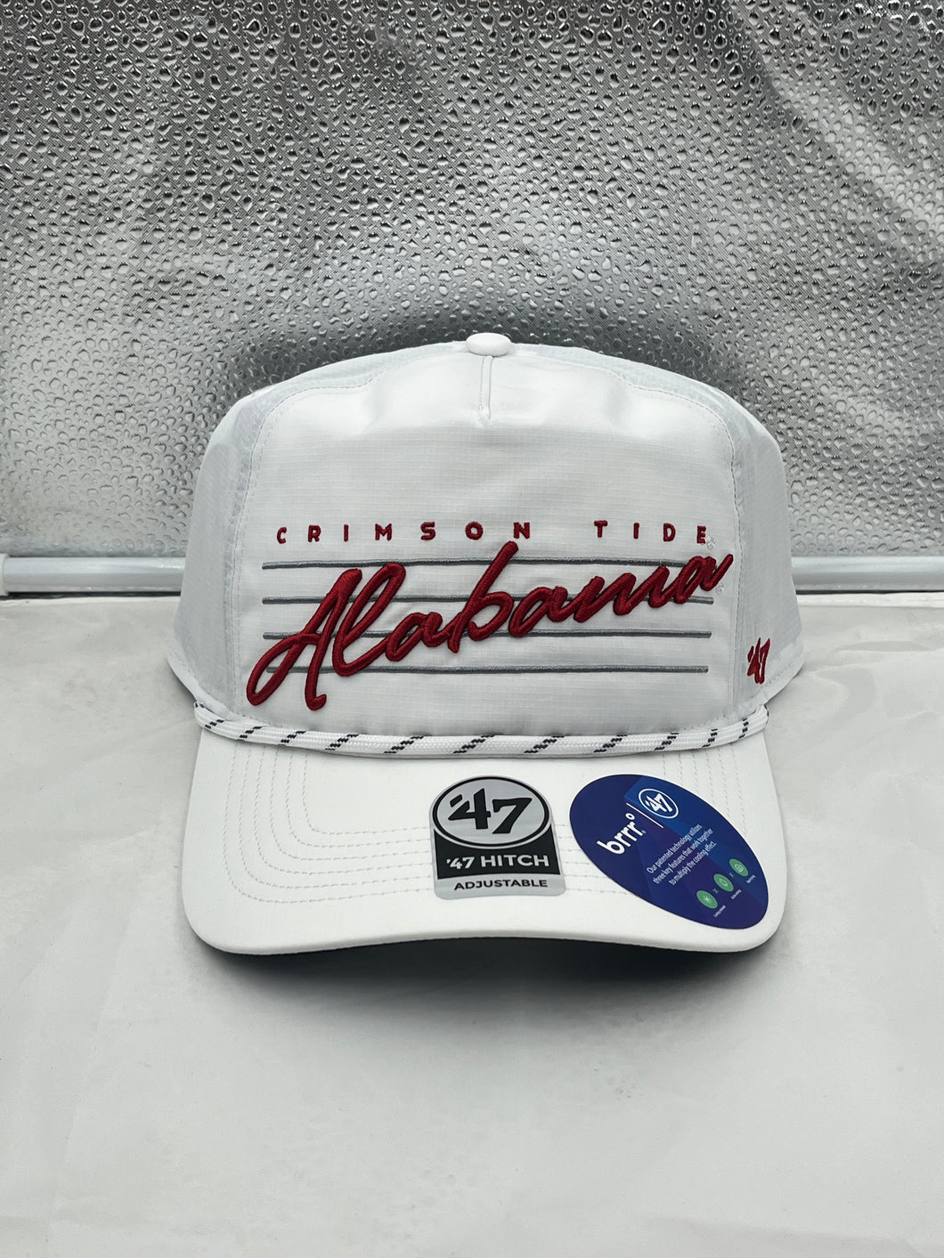 Alabama Crimson Tide NCAA '47 Brand White Hitch Rope Adjustable Snapback Hat - Casey's Sports Store