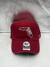 Load image into Gallery viewer, Florida State Seminoles FSU NCAA &#39;47 Brand Throwback Red Clean Up Adjustable Hat - Casey&#39;s Sports Store
