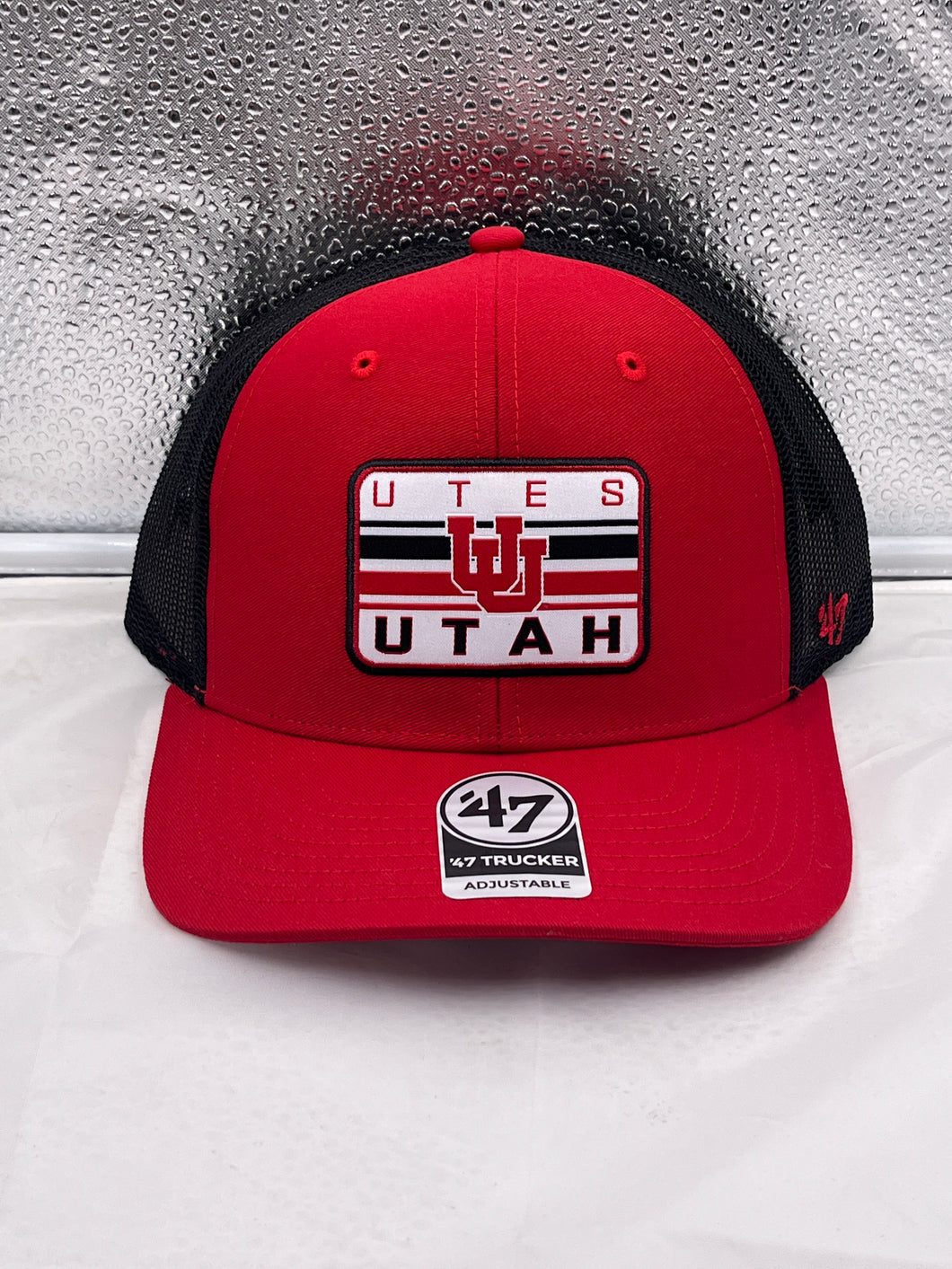 Utah Utes NCAA '47 Brand Red Trucker Mesh Adjustable Snapback Hat - Casey's Sports Store