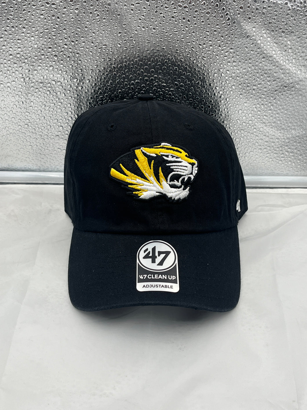 Missouri Tigers NCAA '47 Brand Black Clean Up Adjustable Strapback Hat - Casey's Sports Store