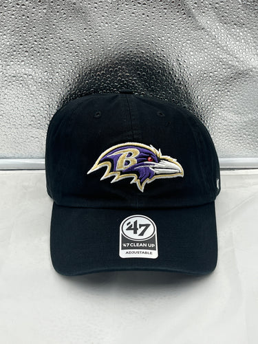 Baltimore Ravens NFL '47 Brand Black Clean Up Adjustable Hat - Casey's Sports Store