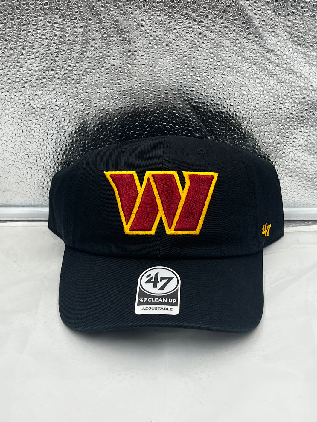 Washington Commanders NFL '47 Brand Black Clean Up Adjustable Hat - Casey's Sports Store