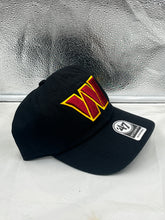 Load image into Gallery viewer, Washington Commanders NFL &#39;47 Brand Black Clean Up Adjustable Hat - Casey&#39;s Sports Store
