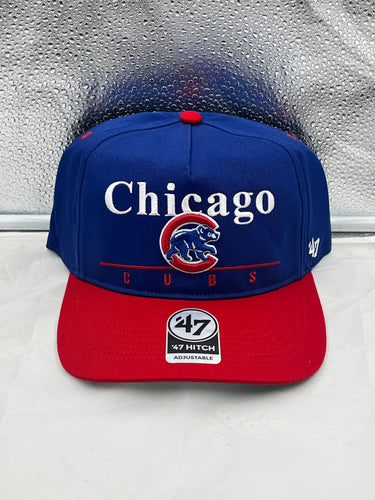 Chicago Cubs MLB '47 Brand Throwback Blue Two Tone Hitch Adjustable Snapback Hat - Casey's Sports Store