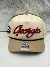 Load image into Gallery viewer, Georgia Bulldogs NCAA &#39;47 Brand Natural Script Hitch Adjustable Snapback Hat - Casey&#39;s Sports Store
