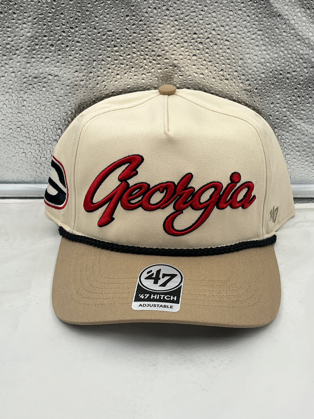 Georgia Bulldogs NCAA '47 Brand Natural Script Hitch Adjustable Snapback Hat - Casey's Sports Store
