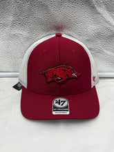 Load image into Gallery viewer, Arkansas Razorbacks NCAA &#39;47 Brand Red Trucker Adjustable Snapback Mesh Hat - Casey&#39;s Sports Store
