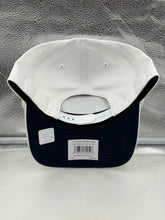 Load image into Gallery viewer, Model wearing the Denver Broncos NFL '47 Brand White Roscoe Hitch Rope Snapback Adjustable Hat while cheering at a game. This Denver Broncos hat is a must-have accessory for any Broncos fan.

