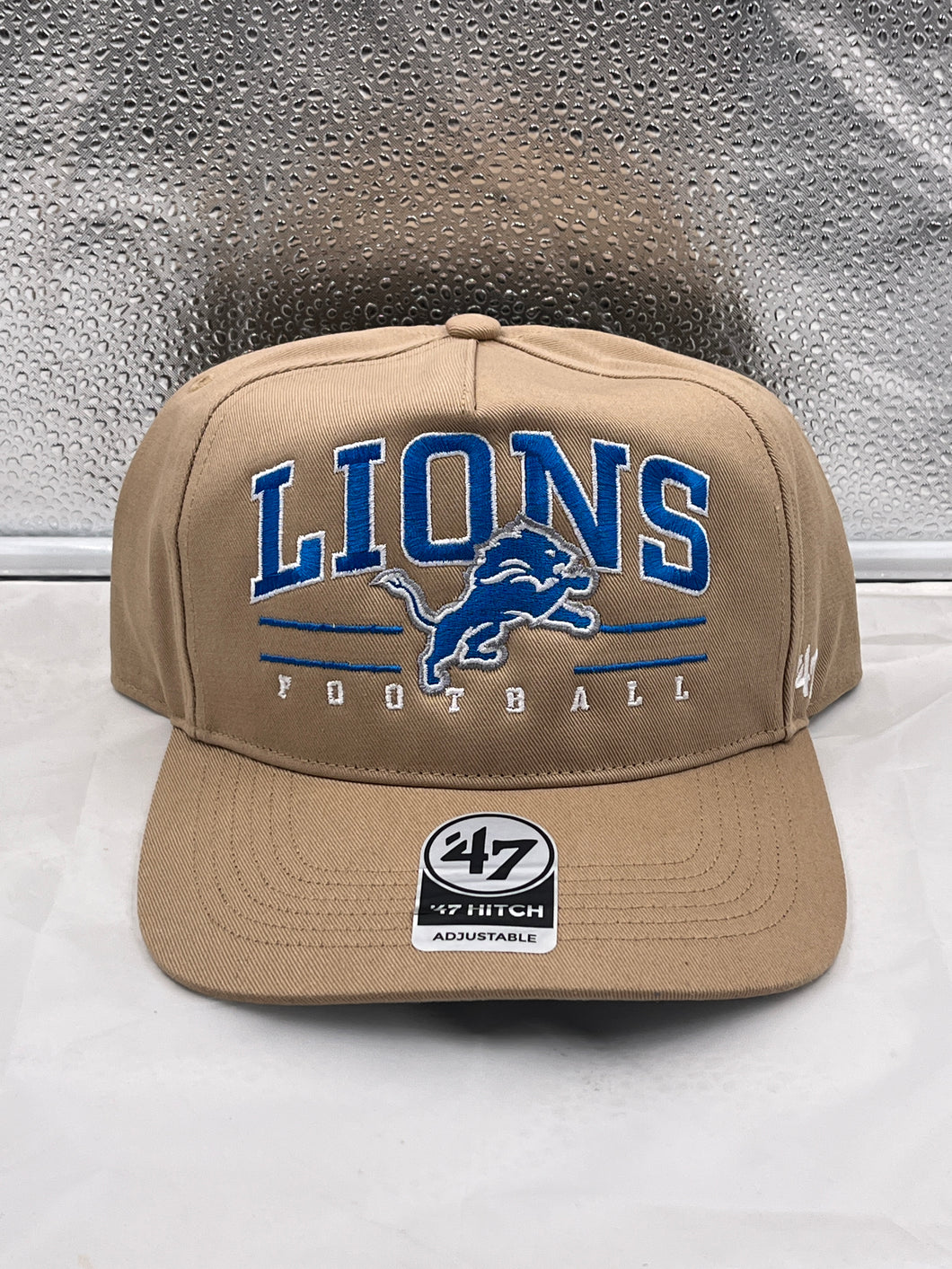 Detroit Lions NFL '47 Brand Khaki Hitch Snapback Adjustable Hat - Casey's Sports Store