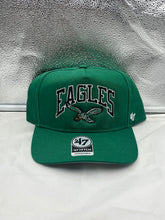 Load image into Gallery viewer, Philadelphia Eagles NFL &#39;47 Brand Throwback Green Hitch Snapback Adjustable Hat - Casey&#39;s Sports Store
