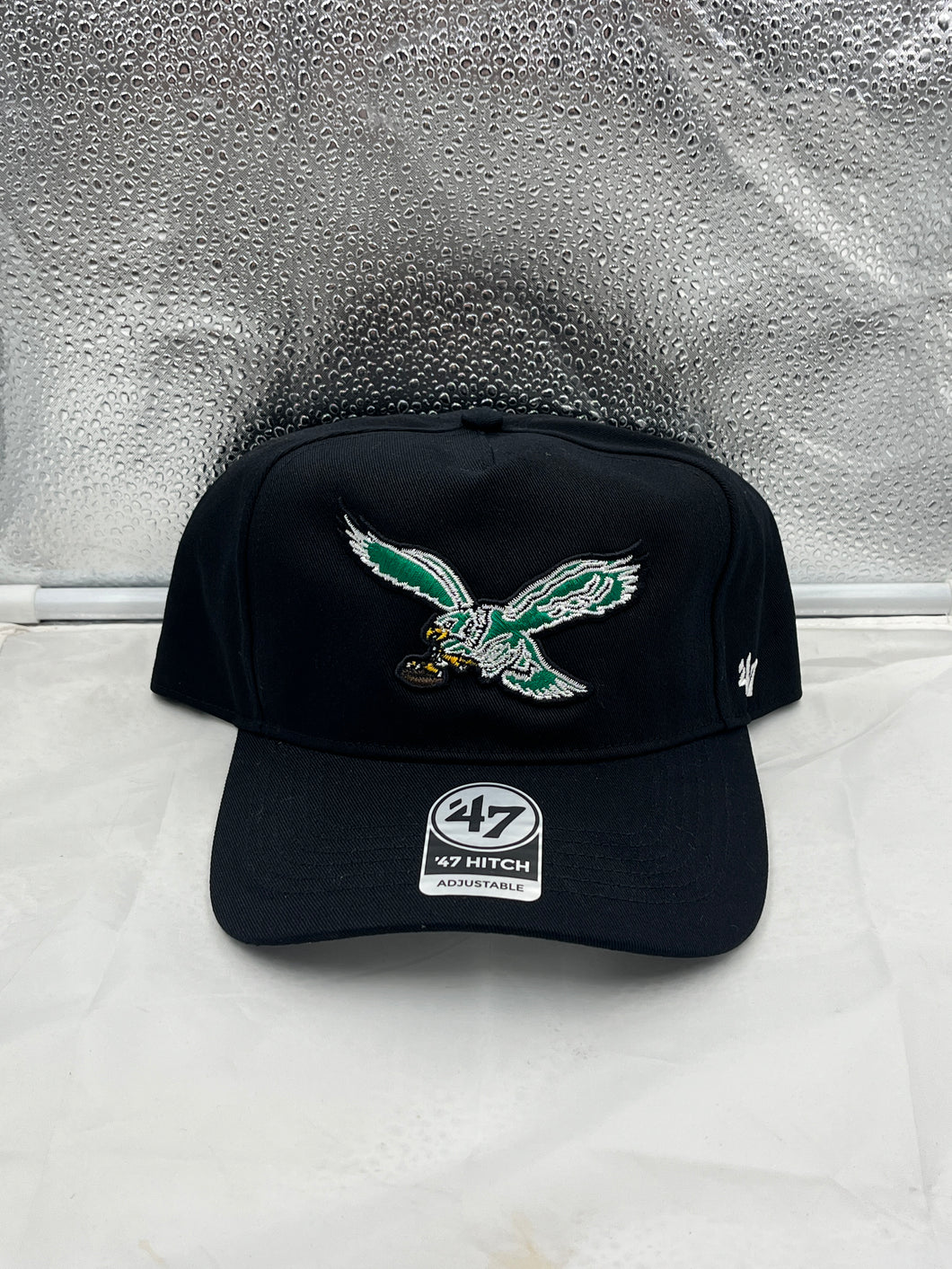 Philadelphia Eagles NFL '47 Brand Throwback Black Hitch Snapback Adjustable Hat - Casey's Sports Store