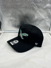 Load image into Gallery viewer, Philadelphia Eagles NFL &#39;47 Brand Throwback Black Hitch Snapback Adjustable Hat - Casey&#39;s Sports Store
