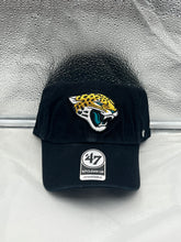 Load image into Gallery viewer, Jacksonville Jaguars NFL &#39;47 Brand Black Clean Up Adjustable Hat - Casey&#39;s Sports Store
