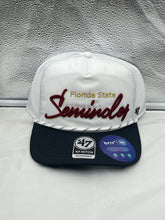 Load image into Gallery viewer, Florida State Seminoles FSU NCAA &#39;47 Brand White Hitch Script Adjustable Hat - Casey&#39;s Sports Store
