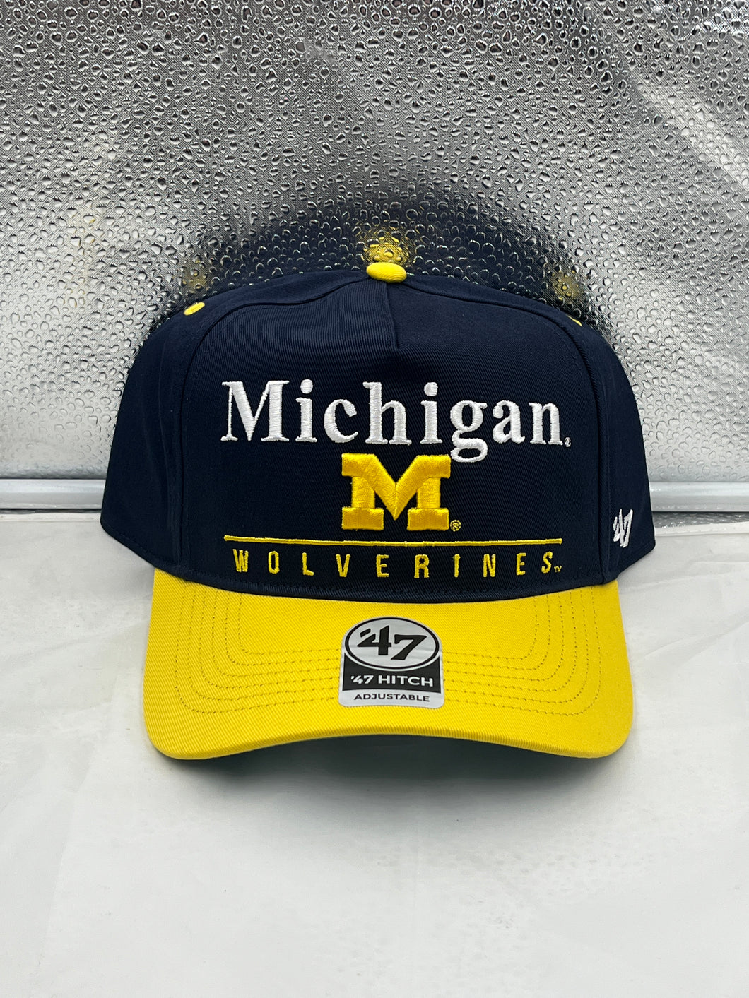 Michigan Wolverines NCAA '47 Brand Navy Two Tone Hitch Adjustable Snapback Hat - Casey's Sports Store
