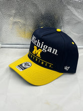 Load image into Gallery viewer, Michigan Wolverines NCAA &#39;47 Brand Navy Two Tone Hitch Adjustable Snapback Hat - Casey&#39;s Sports Store
