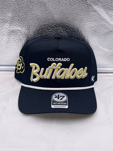 Colorado Buffaloes NCAA '47 Brand Black Hitch Script Adjustable Snapback Hat - Casey's Sports Store