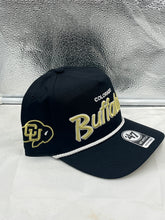 Load image into Gallery viewer, Colorado Buffaloes NCAA &#39;47 Brand Black Hitch Script Adjustable Snapback Hat - Casey&#39;s Sports Store
