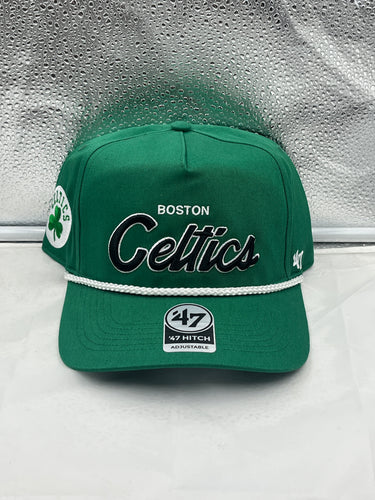 Boston Celtics NBA '47 Brand Green Hitch Script Snapback Adjustable Hat - Casey's Sports Store