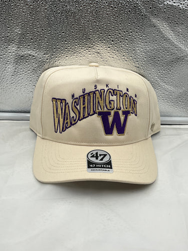 Washington Huskies NCAA '47 Brand Natural Wave Hitch Adjustable Hat - Casey's Sports Store