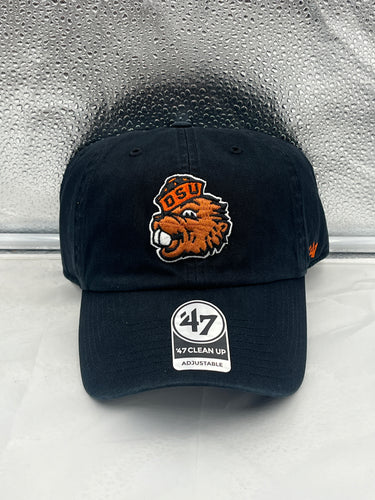 Oregon State Beavers NCAA '47 Brand Throwback Black Clean Up Adjustable Hat - Casey's Sports Store