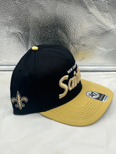 Load image into Gallery viewer, New Orleans Saints NFL &#39;47 Brand Black Two Tone Script Hitch Adjustable Hat - Casey&#39;s Sports Store
