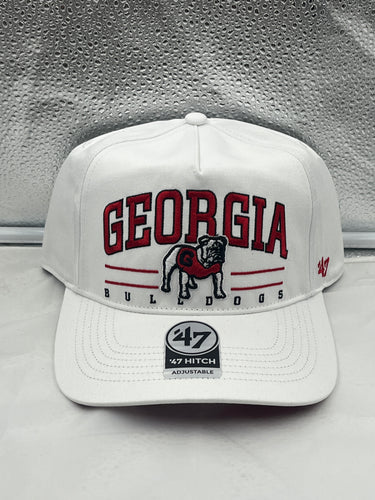 Georgia Bulldogs NCAA '47 Brand Throwback White Hitch Adjustable Snapback Hat - Casey's Sports Store