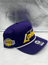 Load image into Gallery viewer, Los Angeles Lakers NBA &#39;47 Brand Purple Hitch Script Snapback Adjustable Hat - Casey&#39;s Sports Store
