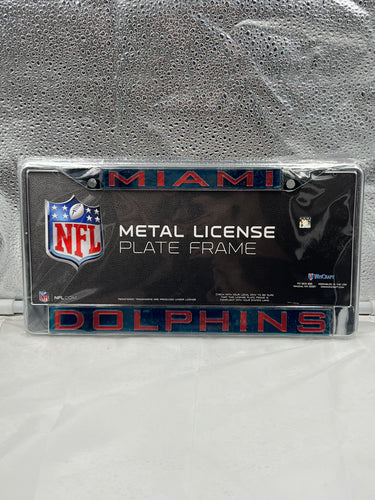 Miami Dolphins NFL Laser Cut License Plate Frame RICO - Casey's Sports Store