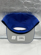 Load image into Gallery viewer, Denver Broncos NFL &#39;47 Brand Throwback Blue Script Hitch Snapback Adjustable Hat worn by a fan, emphasizing team pride and stylish casual wear.
