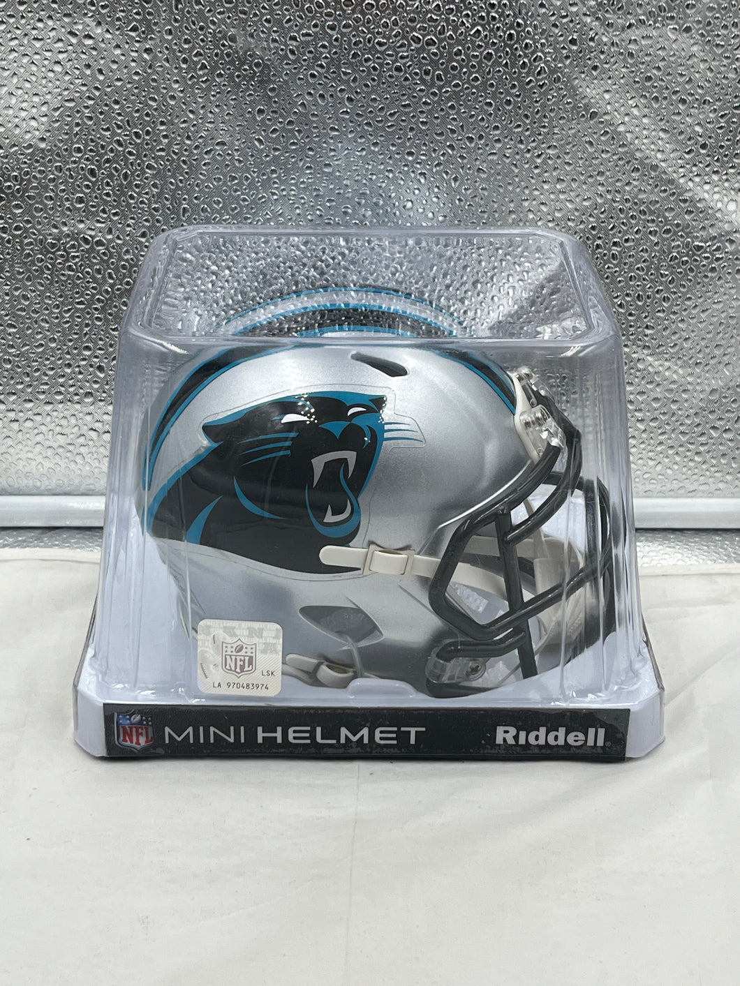 Carolina Panthers NFL Silver Riddell Speed Mini Helmet