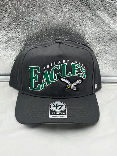 Philadelphia Eagles NFL '47 Brand Throwback Charcoal Wave Hitch Snapback Hat - Casey's Sports Store