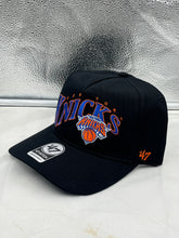 Load image into Gallery viewer, New York Knicks NBA &#39;47 Brand Black Hitch Wave Snapback Adjustable Hat - Casey&#39;s Sports Store
