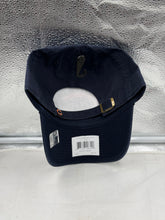 Load image into Gallery viewer, Chicago Bears NFL '47 Brand Navy Blue Clean Up Adjustable Strapback Hat worn outdoors, demonstrating its comfort and style. Ideal Chicago Bears hat for all occasions.
