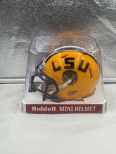 Load image into Gallery viewer, LSU Tigers NCAA Riddell Speed Yellow Mini Helmet - Casey&#39;s Sports Store
