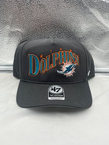 Miami Dolphins NFL '47 Brand Charcoal Wave Hitch Snapback Hat - Casey's Sports Store