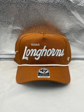 Load image into Gallery viewer, Texas Longhorns NCAA &#39;47 Brand Orange Script Rope Hitch Adjustable Snapback Hat - Casey&#39;s Sports Store
