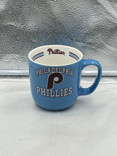 Load image into Gallery viewer, Philadelphia Phillies MLB Throwback 15oz Coffee Mug by Logo Brands showcasing classic team logo and design, perfect for coffee lovers and dedicated Phillies fans.
