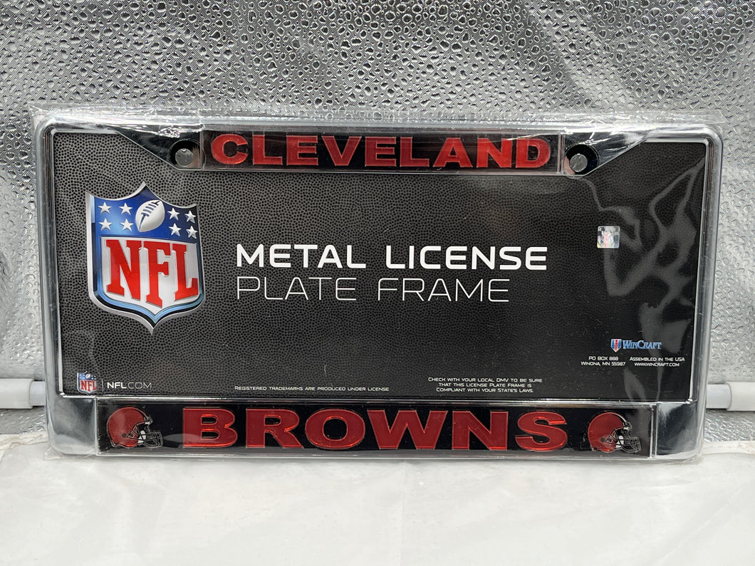Cleveland Browns NFL Laser Cut License Plate Frame RICO - Casey's Sports Store