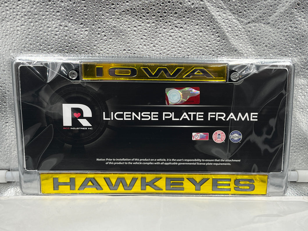 Iowa Hawkeyes NCAA Laser Cut License Plate Frame RICO - Casey's Sports Store