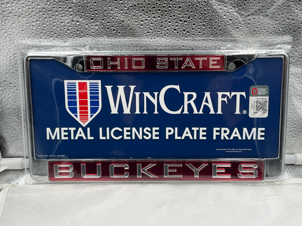 Ohio State Buckeyes NCAA Laser Cut License Plate Frame RICO - Casey's Sports Store