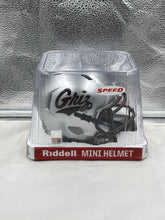 Load image into Gallery viewer, Montana Grizzlies NCAA Riddell Speed Silver Mini Helmet - Casey&#39;s Sports Store
