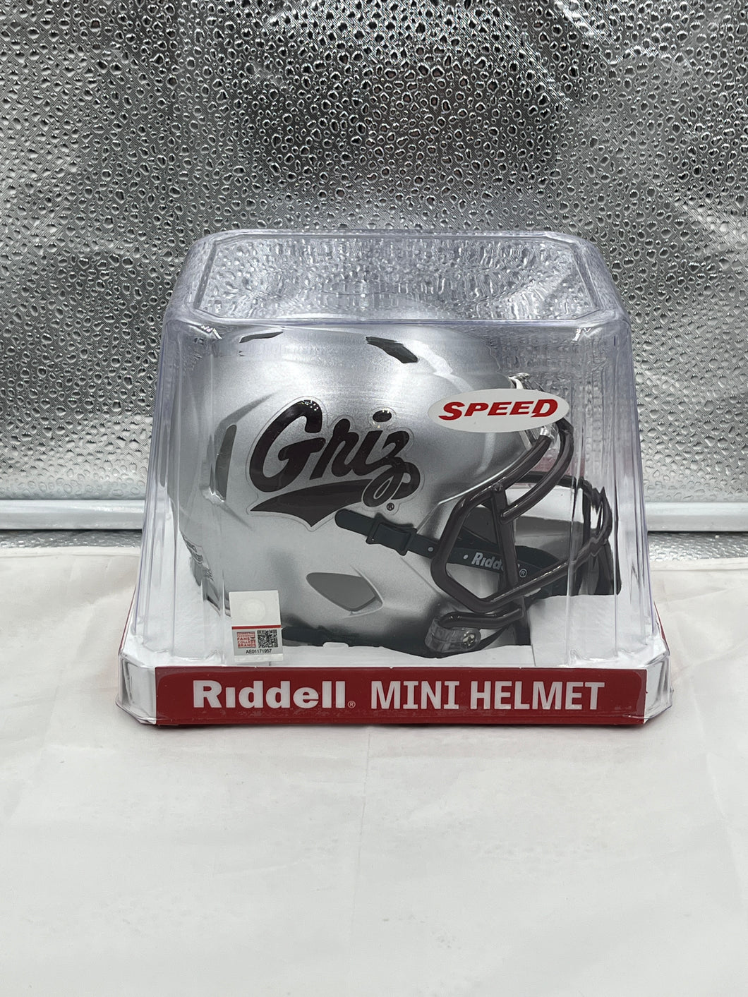 Montana Grizzlies NCAA Riddell Speed Silver Mini Helmet - Casey's Sports Store