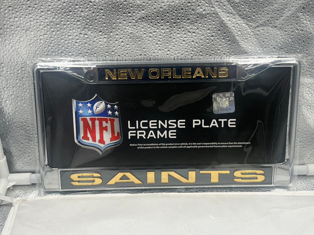 New Orleans Saints NFL Laser Cut License Plate Frame RICO - Casey's Sports Store